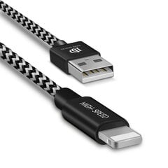 Dux Ducis K-ONE Series USB / Lightning 2.1A 1m laidas, Juoda kaina ir informacija | Laidai telefonams | pigu.lt