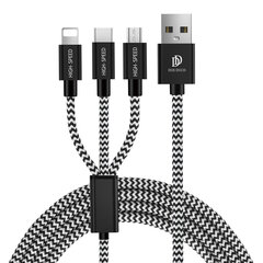 USB кабель Dux Ducis K-ONE 3в1 MicroUSB-Lightning-Type-C FastCharging, 1.2 м цена и информация | Кабели для телефонов | pigu.lt