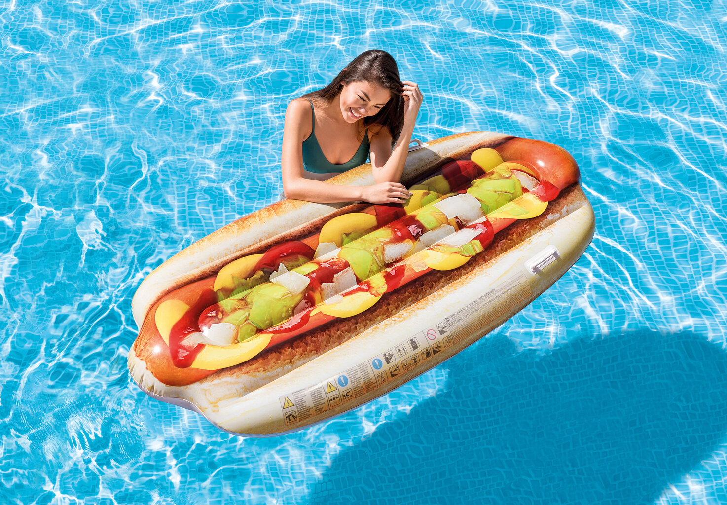 Pripučiamas gultas/plaustas Intex Hot-Dog, 180x89 cm цена и информация | Pripučiamos ir paplūdimio prekės | pigu.lt
