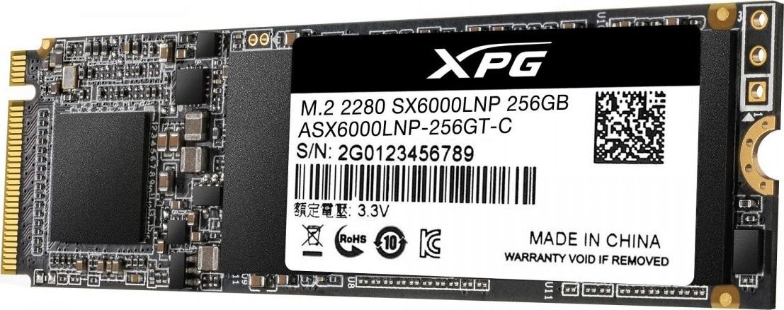 ADATA XPG SX6000 Lite 256GB PCIe Gen3x4 M.2 2280 kaina ir informacija | Vidiniai kietieji diskai (HDD, SSD, Hybrid) | pigu.lt