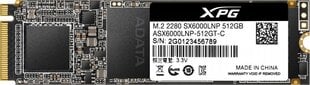 ADATA 512ГБ M.2 PCIe NVMe XPG SX6000 Lite цена и информация | Внутренние жёсткие диски (HDD, SSD, Hybrid) | pigu.lt