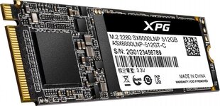 ADATA 512GB M.2 PCIe NVMe XPG SX6000 Lite kaina ir informacija | Vidiniai kietieji diskai (HDD, SSD, Hybrid) | pigu.lt