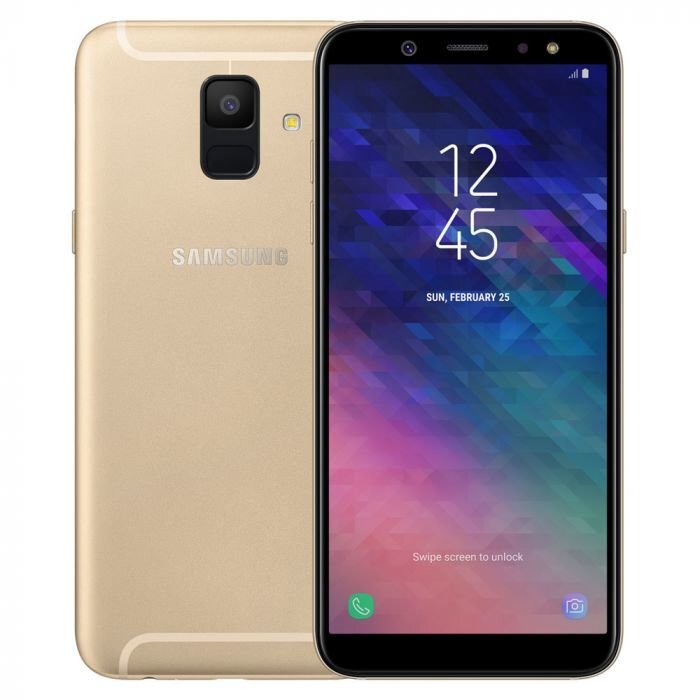 Samsung Galaxy A6 (2018), 32 GB, Single Sim, Gold kaina ir informacija | Mobilieji telefonai | pigu.lt