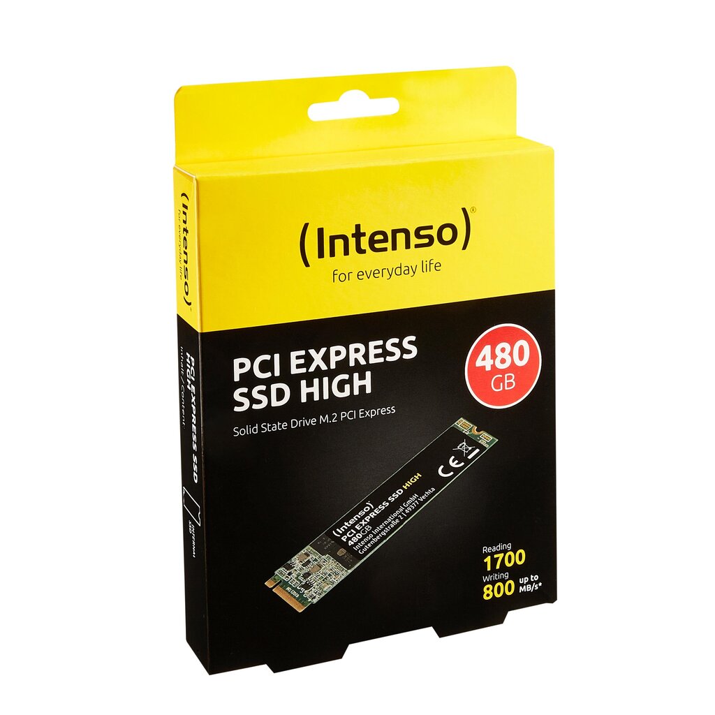 Intenso SSD PCI Express 480GB цена и информация | Vidiniai kietieji diskai (HDD, SSD, Hybrid) | pigu.lt