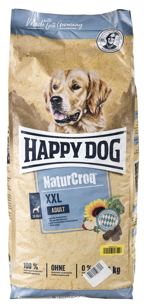 Happy Dog NaturCroq XXL Adult didelių ir itin didelių veislių šunims su paukštiena, 15 kg kaina ir informacija | Sausas maistas šunims | pigu.lt