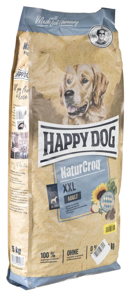 Happy Dog NaturCroq XXL Adult didelių ir itin didelių veislių šunims su paukštiena, 15 kg цена и информация | Sausas maistas šunims | pigu.lt