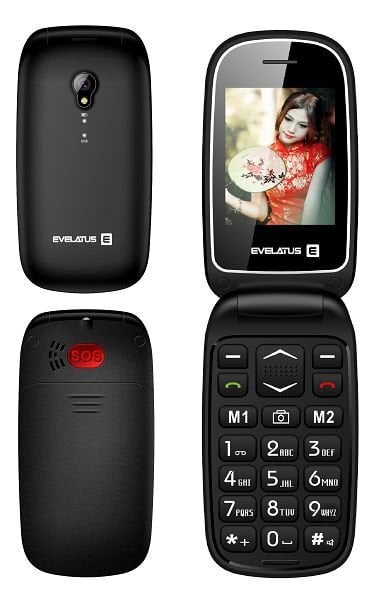 Evelatus Wave, Dual SIM, Black kaina ir informacija | Mobilieji telefonai | pigu.lt
