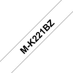 Этикеточная лента Brother M-K221BZ, черный на белом цена и информация | Аксессуары для принтера | pigu.lt