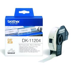 Brother Address Labels DK-11204, 17x54mm, 400 vnt. kaina ir informacija | Spausdintuvų priedai | pigu.lt