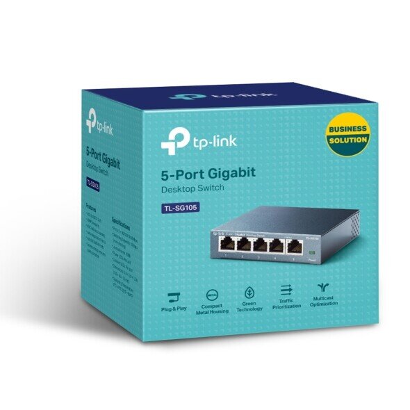 TP-LINK Switch TL-SG105 kaina ir informacija | Maršrutizatoriai (routeriai) | pigu.lt