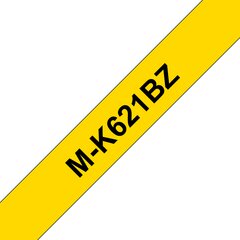 Brother M-K621BZ MK-621BZ MK621BZ этикеточная лента черный на желтом цена и информация | Аксессуары для принтера | pigu.lt
