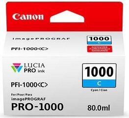 Canon PFI-1000C, mėlyna kaina ir informacija | Kasetės rašaliniams spausdintuvams | pigu.lt