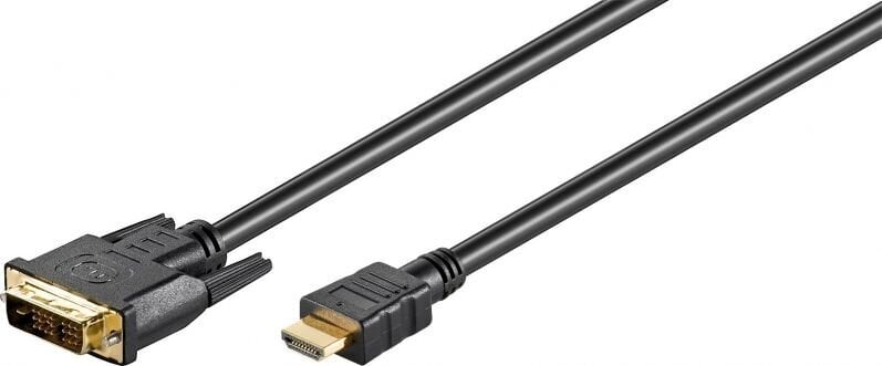Wentronic HDMI/DVI-D, 1 m kaina ir informacija | Kabeliai ir laidai | pigu.lt