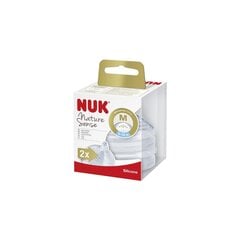 Силиконовая соска NUK Nature Sense M с отверстиями 6-18 мес., 2 шт. цена и информация | Бутылочки и аксессуары | pigu.lt