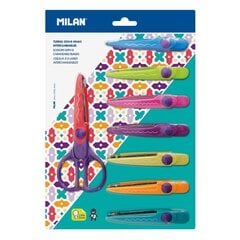 Фигурные ножницы Milan ZIGZAG 8 штук 14930908 цена и информация | Kanceliarinės prekės | pigu.lt