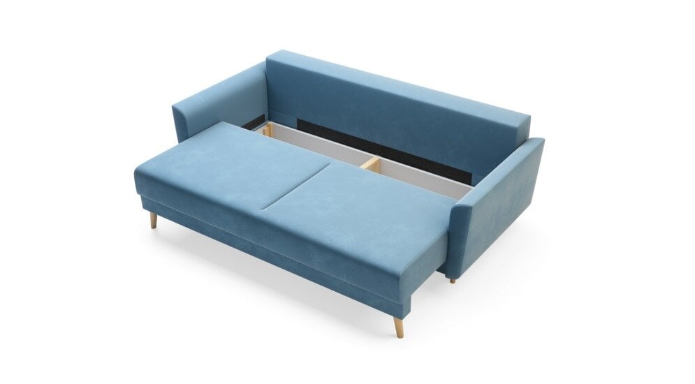 Sofa Amber, mėlyna цена и информация | Sofos | pigu.lt
