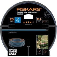 Laistymo žarna Fiskars Q4, 15mm (5/8'') 25 m kaina ir informacija | Laistymo įranga, purkštuvai | pigu.lt