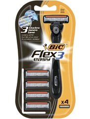 Бритва Bic Flex 3 Easy Hybdrid + кассеты 4 шт. цена и информация | Косметика и средства для бритья | pigu.lt