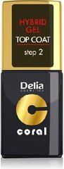 Верхний слой гель лака для ногтей Delia Cosmetics Coral Step 2 11 мл цена и информация | Лаки, укрепители для ногтей | pigu.lt