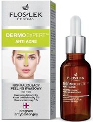 Ночной кислотный скраб для лица Floslek Pharma Dermo Expert Anti Acne 30 мл цена и информация | Средства для очищения лица | pigu.lt