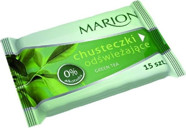 Drėgnos servetėlės Marion green Tea 15 vnt kaina ir informacija | Veido prausikliai, valikliai | pigu.lt