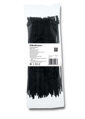 Self-locking Cable Tie 3.6x200mm  nylon UV  Black цена и информация | Кабели и провода | pigu.lt