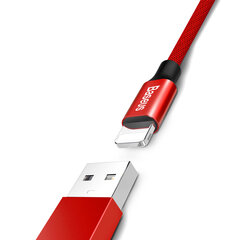 Krovimo/duomenų perdavimo laidas USB - Lightning Baseus Yiven 1.8m, 2A, raudonas kaina ir informacija | Laidai telefonams | pigu.lt