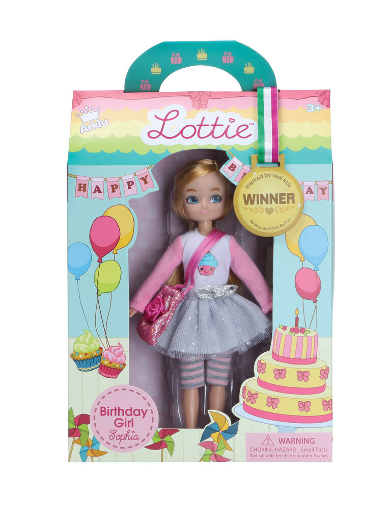 Lėlė Lottie - Gimtadienis, 18 cm kaina ir informacija | Žaislai mergaitėms | pigu.lt