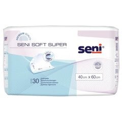 Гигиенические простынки Seni Soft Super 60X40 cm, 30 шт. цена и информация |  Одноразовые пеленки и влажные салфетки | pigu.lt
