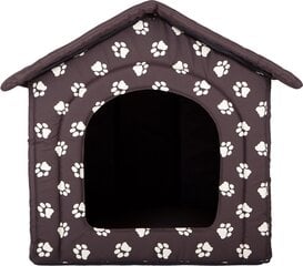 Лежак-конура Hobbydog R4 следы, 60x55x60 см, коричневый цена и информация | Лежаки, домики | pigu.lt