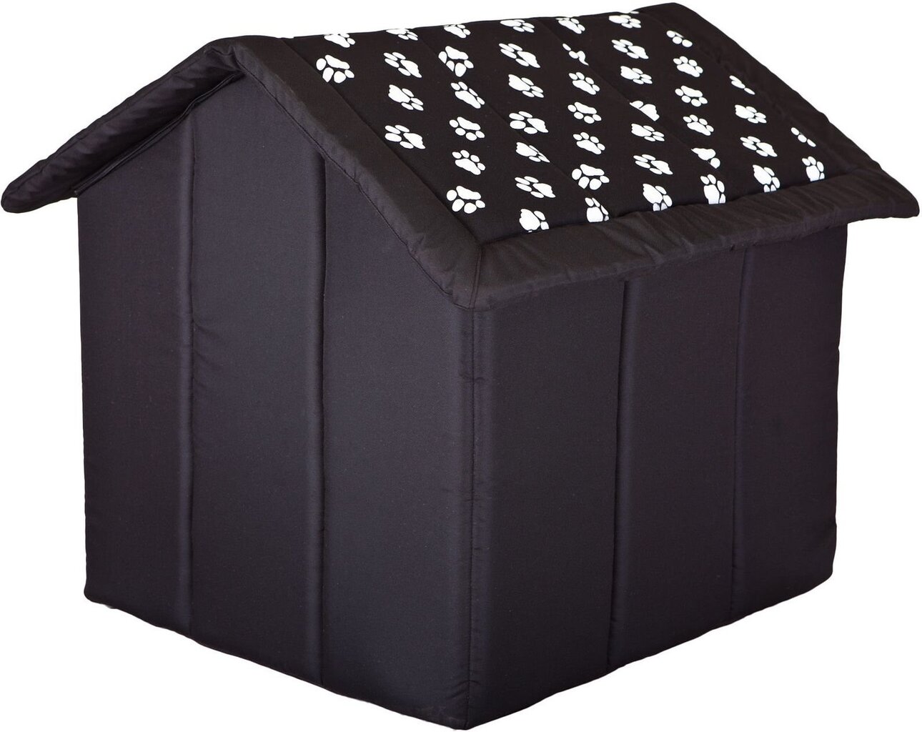 Guolis-būda Hobbydog R3 pėdutės, 52x46x53 cm, juodas цена и информация | Guoliai, pagalvėlės | pigu.lt