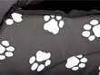 Guolis-būda Hobbydog R3 pėdutės, 52x46x53 cm, pilkas kaina ir informacija | Guoliai, pagalvėlės | pigu.lt