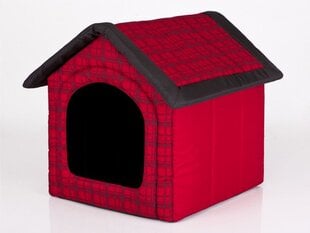 Guolis-būda Hobbydog R3 langeliai, 52x46x53 cm, raudonas kaina ir informacija | Guoliai, pagalvėlės | pigu.lt