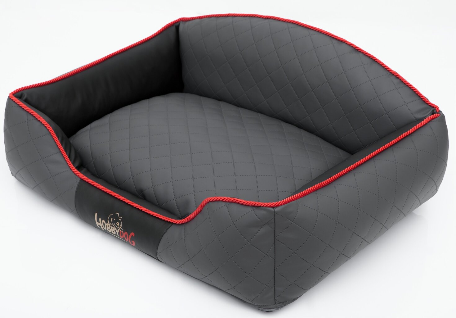 Hobbydog guolis Elite XXL, pilkas/juodas, 110x85 cm kaina ir informacija | Guoliai, pagalvėlės | pigu.lt