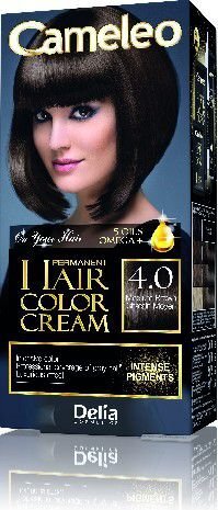 Ilgalaikiai plaukų dažai Delia Cameleo Omega +, 4.0 Medium Brown kaina ir informacija | Plaukų dažai | pigu.lt