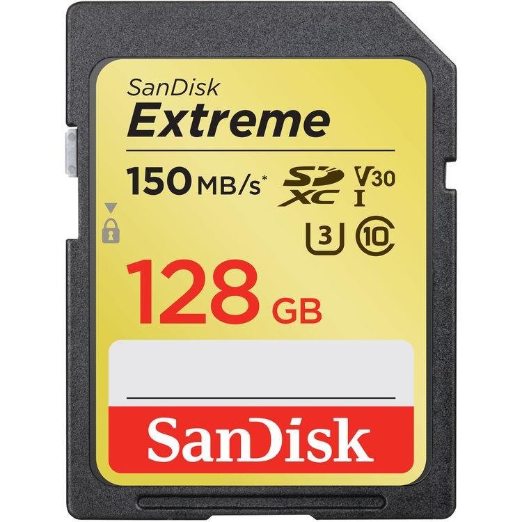 SanDisk Extreme SDXC 128GB kaina ir informacija | Atminties kortelės fotoaparatams, kameroms | pigu.lt