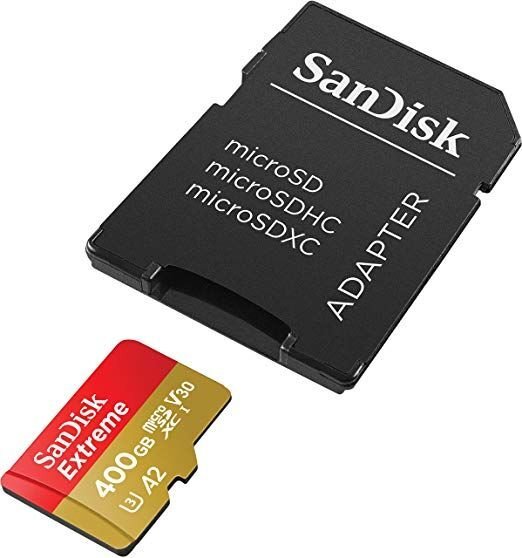 SanDisk Extreme microSDXC 400GB 160/90 MB/s V30 A2 (SDSQXA1-400G-GN6MA) kaina ir informacija | Atminties kortelės fotoaparatams, kameroms | pigu.lt