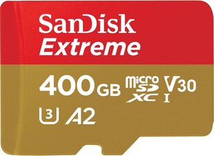 SanDisk Extreme microSDXC 400GB 160/90 MB/s V30 A2 (SDSQXA1-400G-GN6MA) kaina ir informacija | Atminties kortelės fotoaparatams, kameroms | pigu.lt