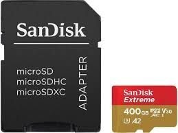 SanDisk Extreme microSDXC 400GB 160/90 MB/s V30 A2 (SDSQXA1-400G-GN6MA) цена и информация | Atminties kortelės fotoaparatams, kameroms | pigu.lt