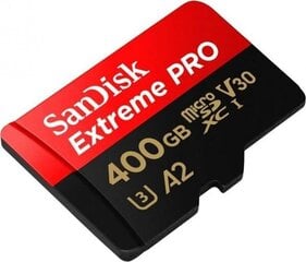 SanDisk Extreme Plus microSDXC 400GB + SD Адаптер цена и информация | Карты памяти для фотоаппаратов, камер | pigu.lt