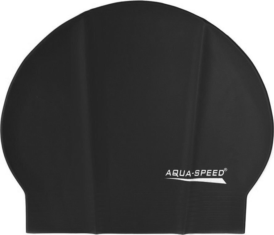 Plaukimo kepuraitė Aqua-Speed Soft Latex 07, juoda цена и информация | Plaukimo kepuraitės | pigu.lt