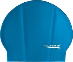 Шапочка для плавания Aqua-Speed Soft Latex 01, синяя цена и информация | Шапочки для плавания | pigu.lt