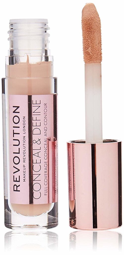 Skysta maskuojamoji priemonė Makeup Revolution London Conceal & Define 4 g kaina ir informacija | Makiažo pagrindai, pudros | pigu.lt