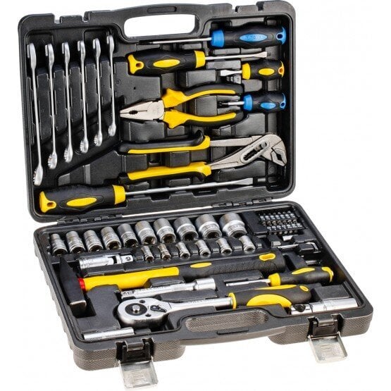 Įrankių rinkinys Topex, 56-ių dalių kaina ir informacija | Mechaniniai įrankiai | pigu.lt