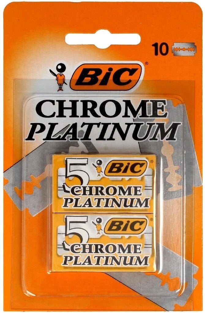 Skustuvo peiliukai Bic Chrome Platinum, 10 vnt. цена и информация | Skutimosi priemonės ir kosmetika | pigu.lt