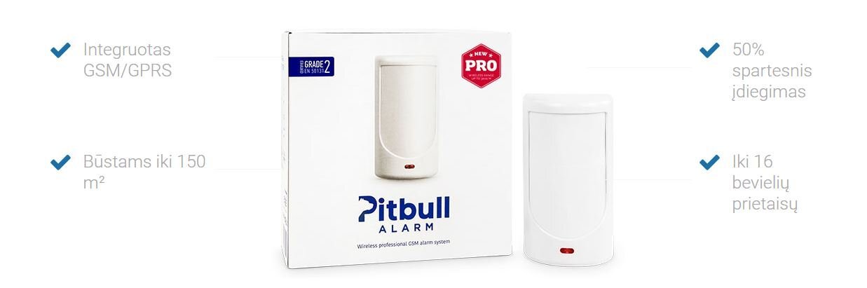 Autonominė apsaugos sistema Eldes Pitbull Alarm PRO kaina ir informacija | Apsaugos sistemos, valdikliai | pigu.lt