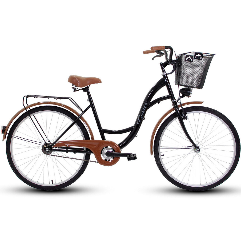 Miesto dviratis Goetze Eco 26", juodas/rudas kaina ir informacija | Dviračiai | pigu.lt