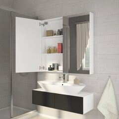 Подвесной шкафчик для ванной комнаты Della, белый цена и информация | Шкафчики для ванной | pigu.lt