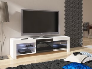 TV staliukas Flex, baltas/juodas kaina ir informacija | TV staliukai | pigu.lt