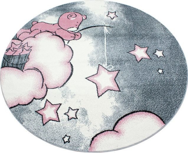 Vaikiškas Ayyildiz kilimas Kids Pink 0580, 120x120 cm kaina ir informacija | Kilimai | pigu.lt